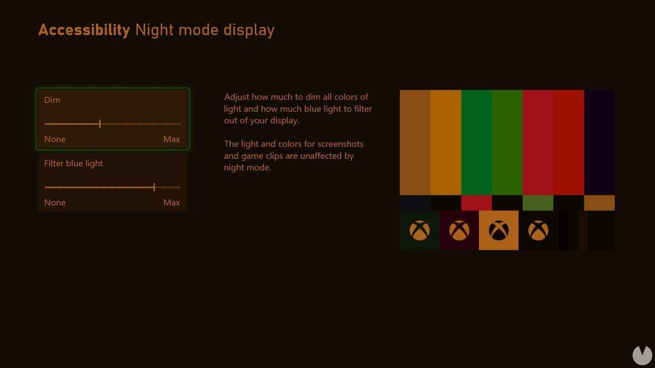 Xbox Modo Noche