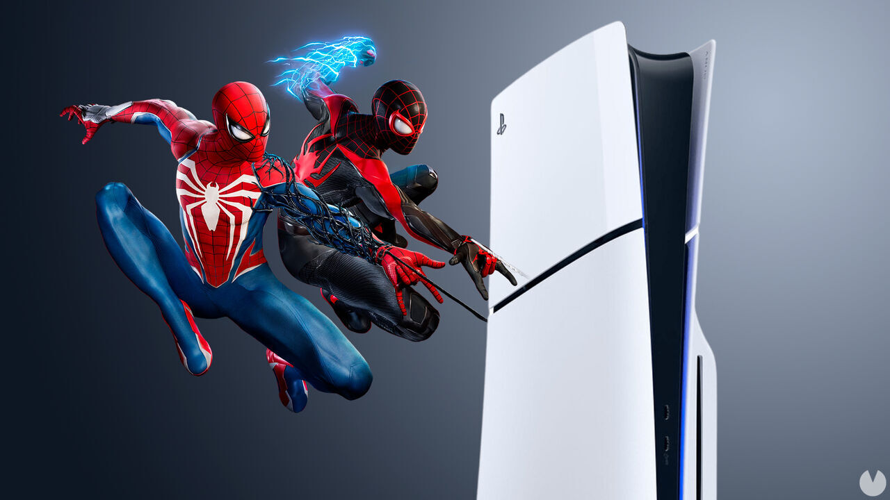 ps5 slim con spiderman 2