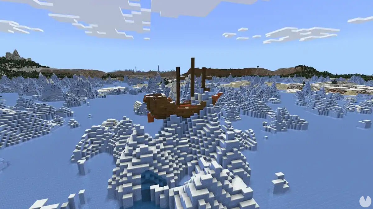Best Minecraft seeds - Beached Shipwreck