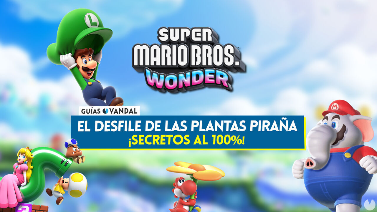 El desfile de las Plantas Piraa al 100% en Super Mario Bros. Wonder: Todos los secretos y coleccionables - Super Mario Bros. Wonder