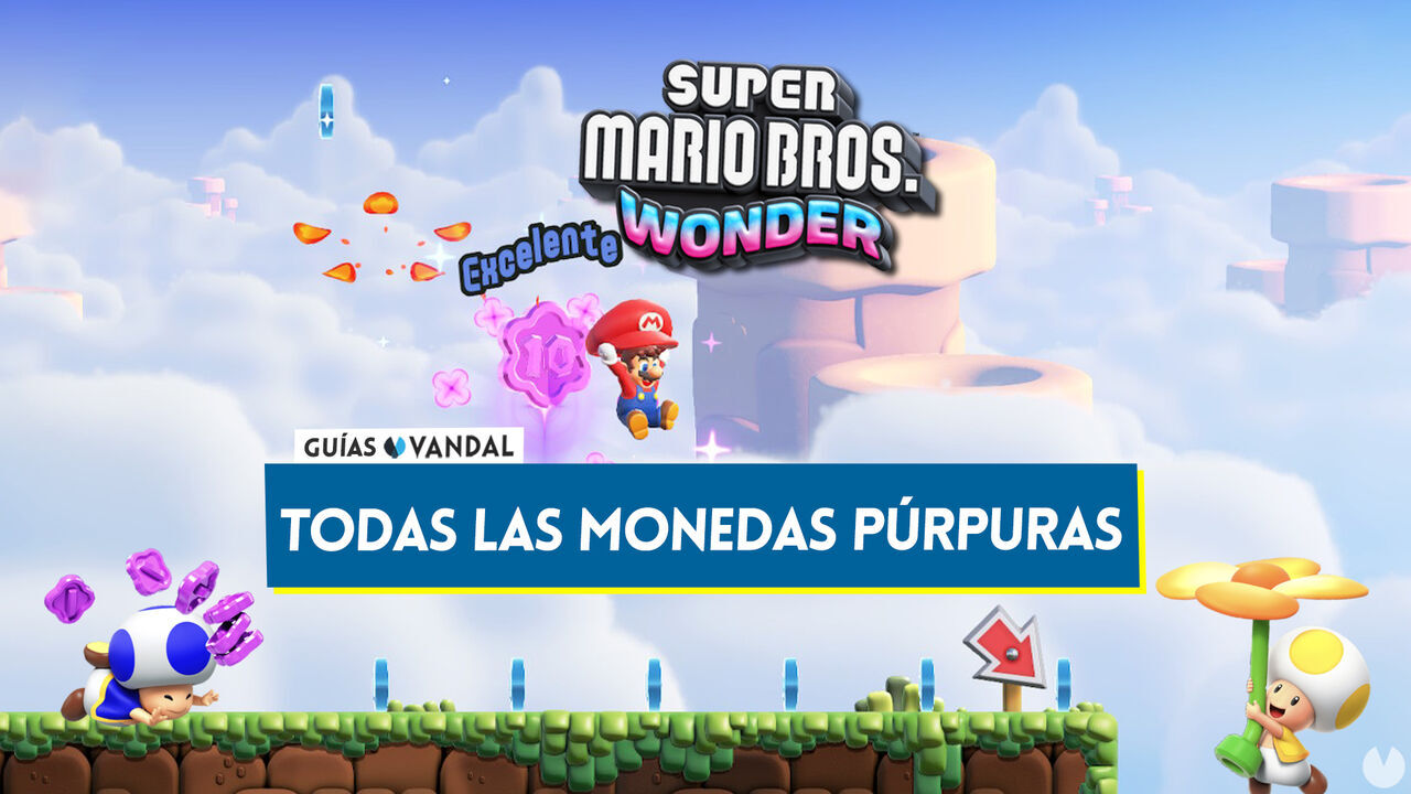 TODAS las monedas prpuras en Super Mario Bros. Wonder y cmo conseguirlas - Super Mario Bros. Wonder