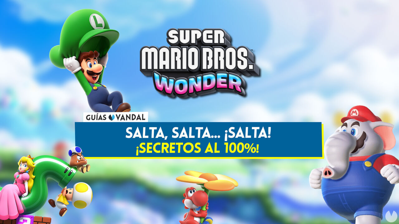 Salta, salta... salta! al 100% en Super Mario Bros. Wonder: Todos los secretos y coleccionables - Super Mario Bros. Wonder