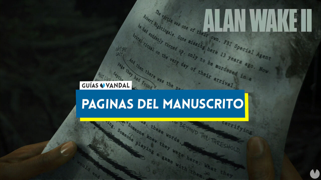 TODAS las pginas del manuscrito en Alan Wake 2 - Alan Wake 2