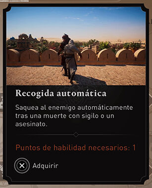 Assassin's Creed Mirage - Mejores habilidades para comprar primero: Recogida automática