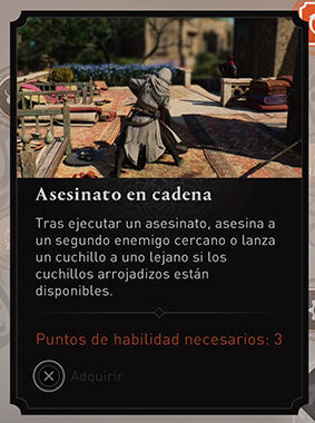Assassin's Creed Mirage - Mejores habilidades para comprar primero: Asesinato en cadena