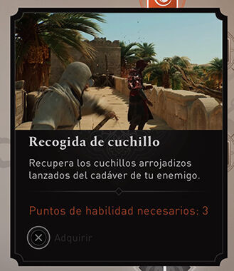 Assassin's Creed Mirage - Mejores habilidades para comprar primero: Recogida de cuchillo