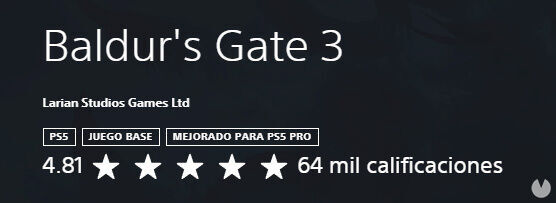 Baldur's Gate 3 confirma mejoras en PS5 Pro