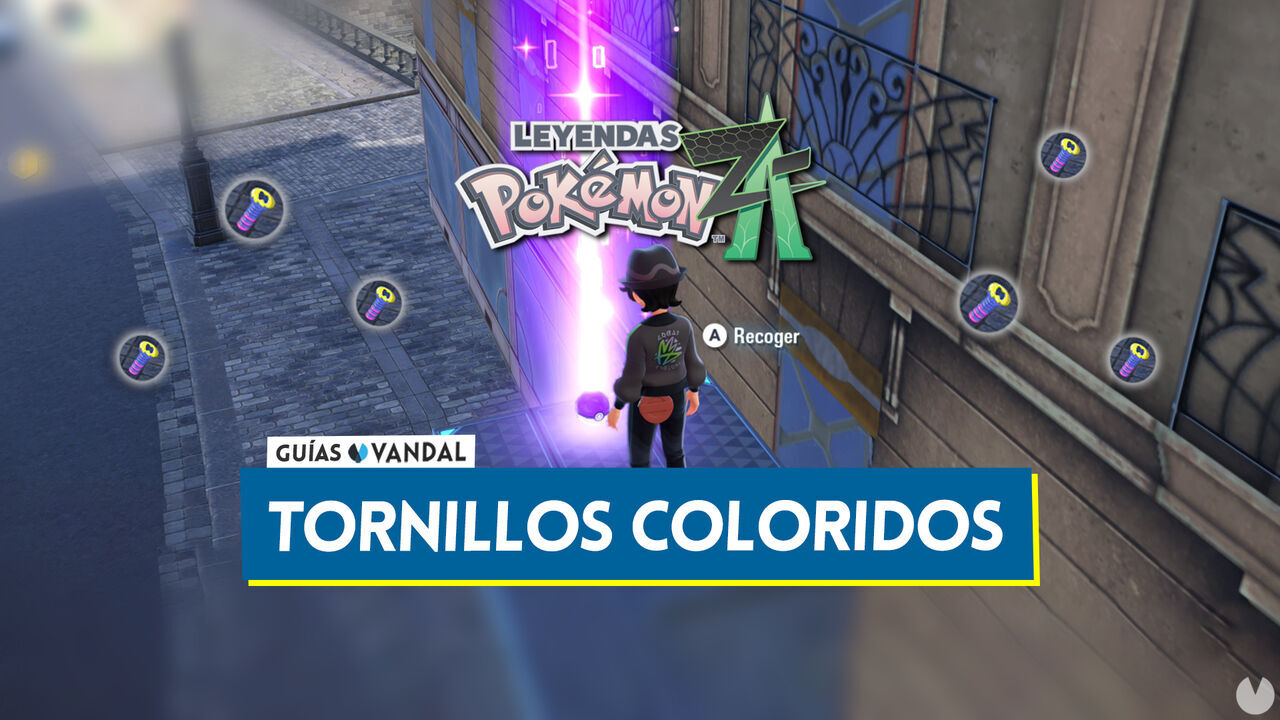 Tornillos coloridos en Leyendas Pokmon Z-A: Localizaciones y para qu sirven - Leyendas Pokmon Z-A