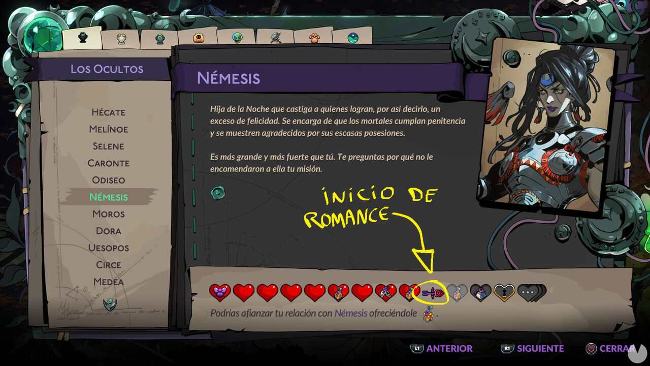 Hades 2 - Icon indicating a potential romantic relationship with a character