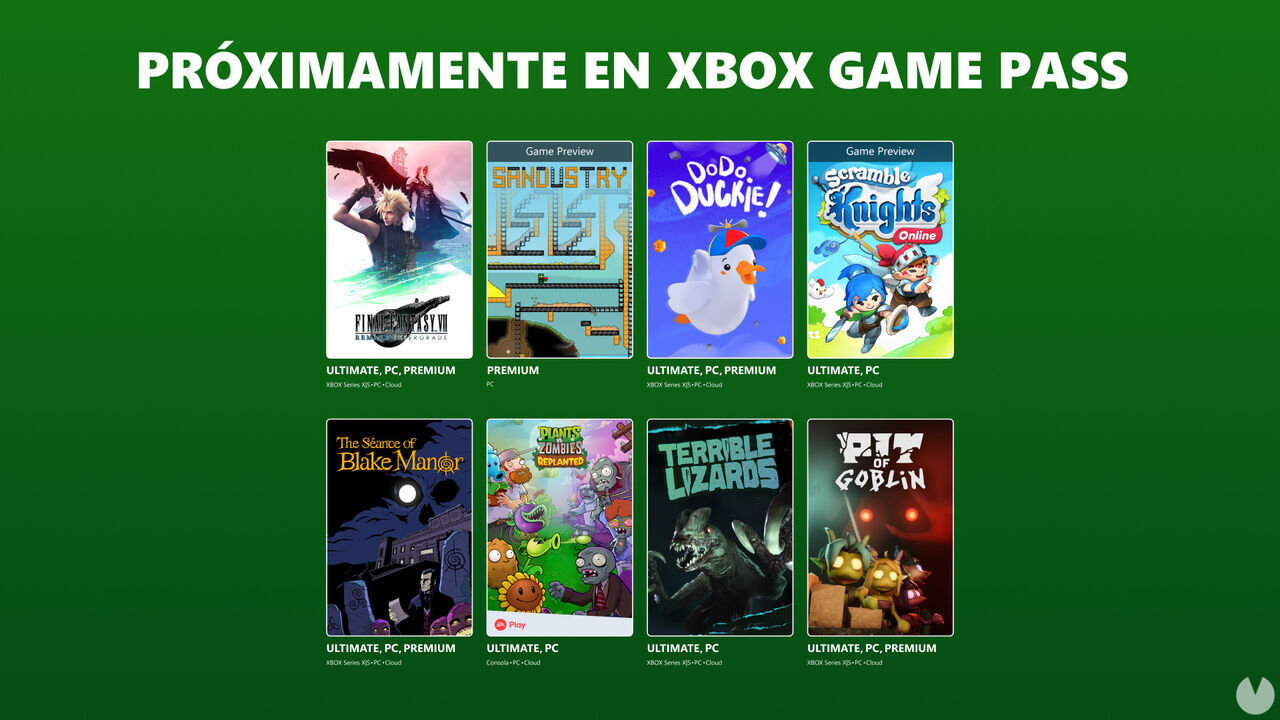 Final Fantasy 7 Remake Intergrade encabeza las novedades de XBOX Game Pass de finales de octubre