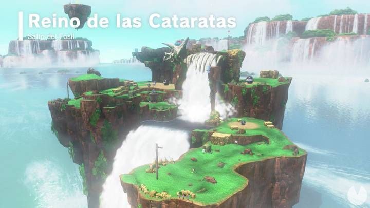 Reino de las Cataratas en Super Mario Odyssey: Energilunas y secretos - Super Mario Odyssey