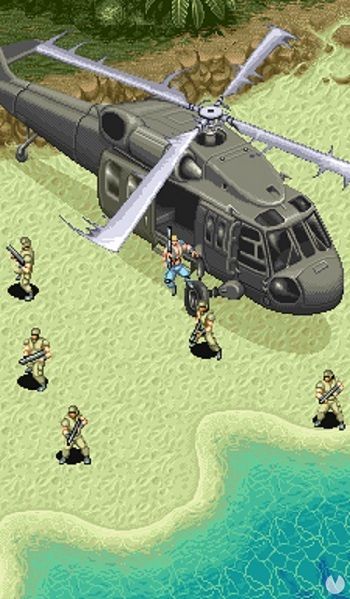 Al igual que 'Commando', 'Mercs' arrancaba con un descenso en helic�ptero.