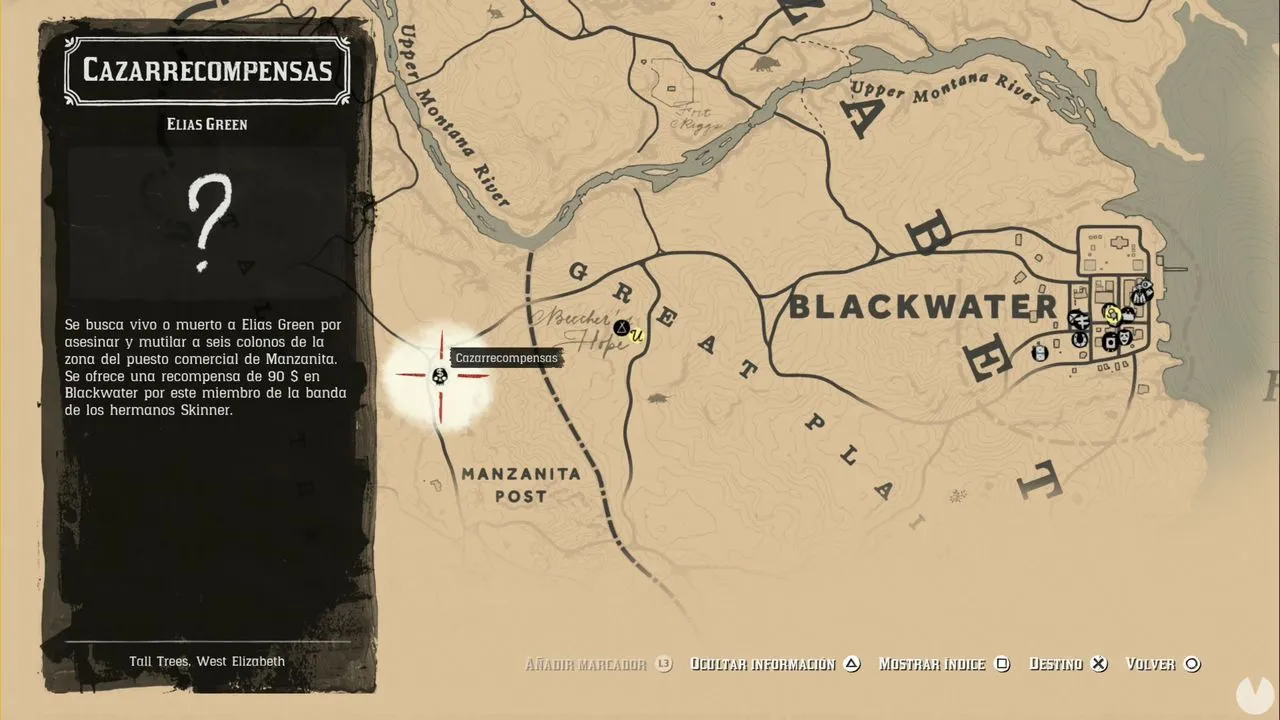 Red Dead Redemption 2 mapa del asesino GAMEPLAY ESPAÑOL 