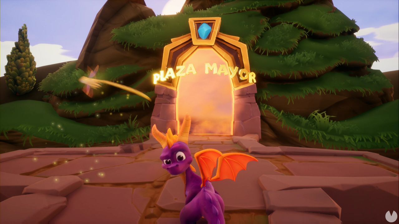 Plaza Mayor en Spyro 1 - Estatuas de dragn y secretos - Spyro Reignited Trilogy