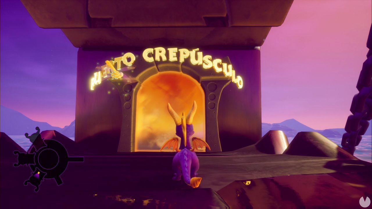 Puerto Crepsculo en Spyro 1 - Estatuas de dragn y secretos  - Spyro Reignited Trilogy