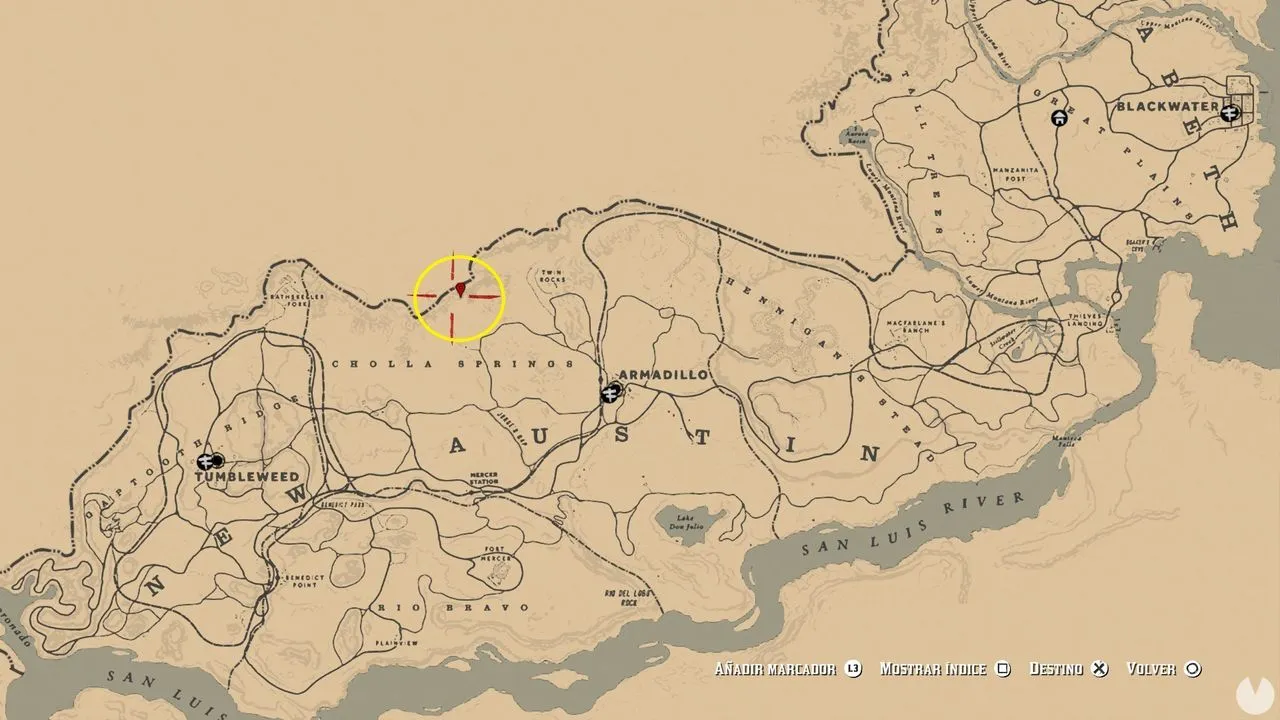 Consigue el 100% de Red Dead Redemption 2 con este mapa