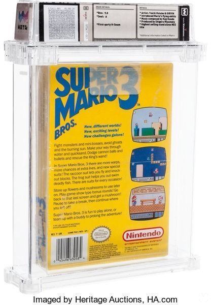 Imagen del Super Mario Bros. 3 vendido por 156.000$