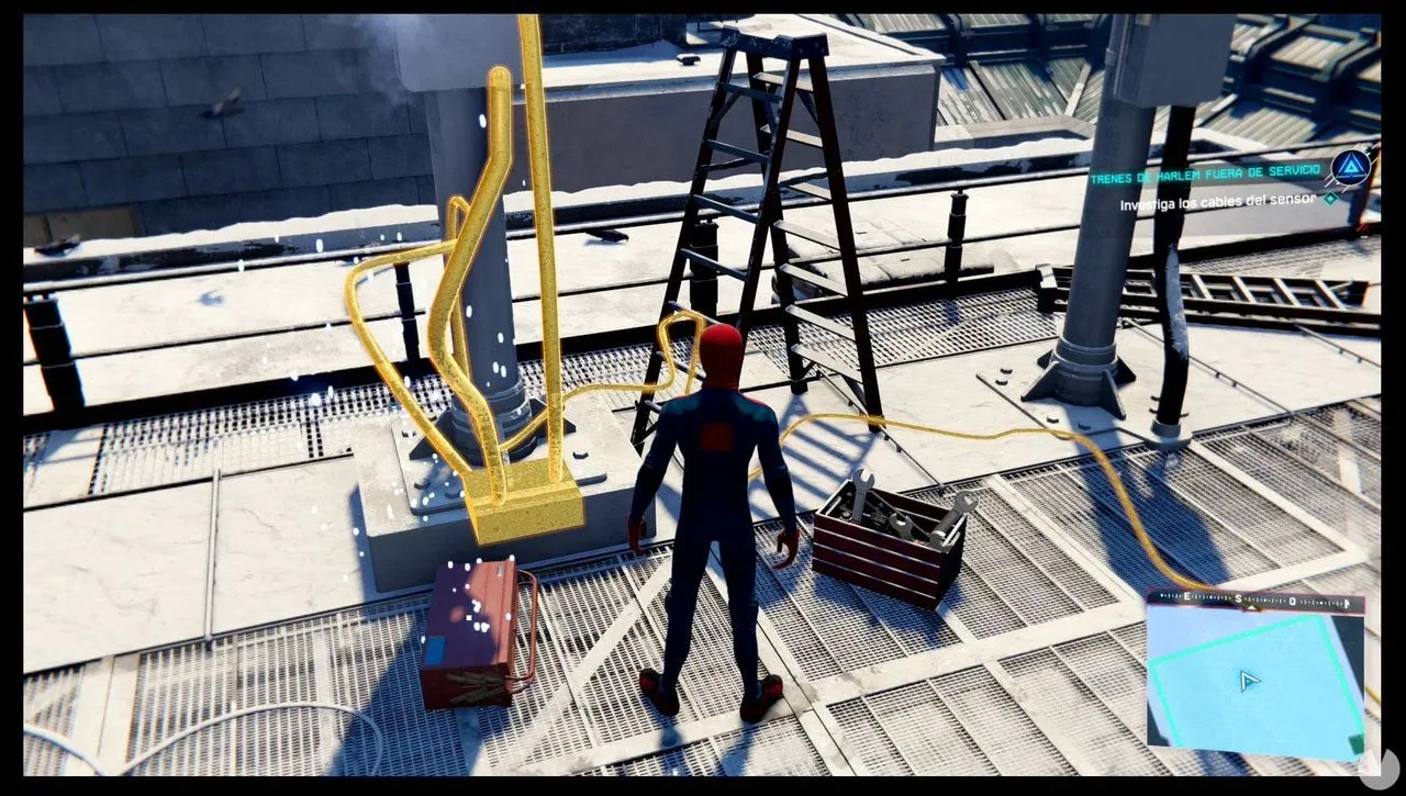 Spider-Man: Miles Morales - Trenes de Harlem fuera de servicio: recorrido de los cables