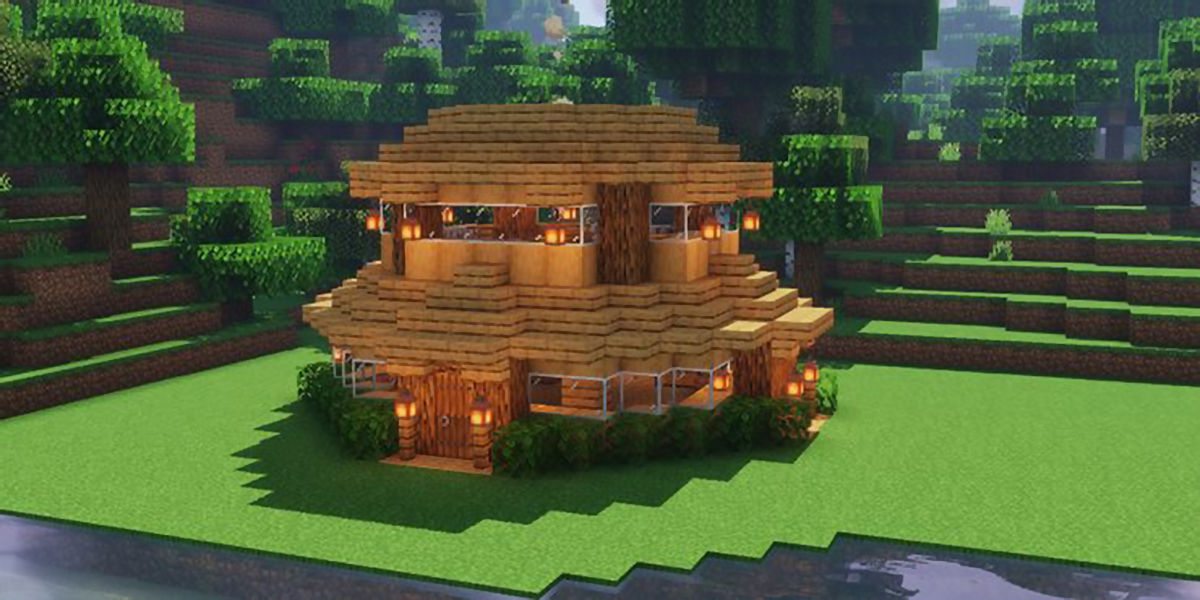 Minecraft - Best houses for beginners - Circular house