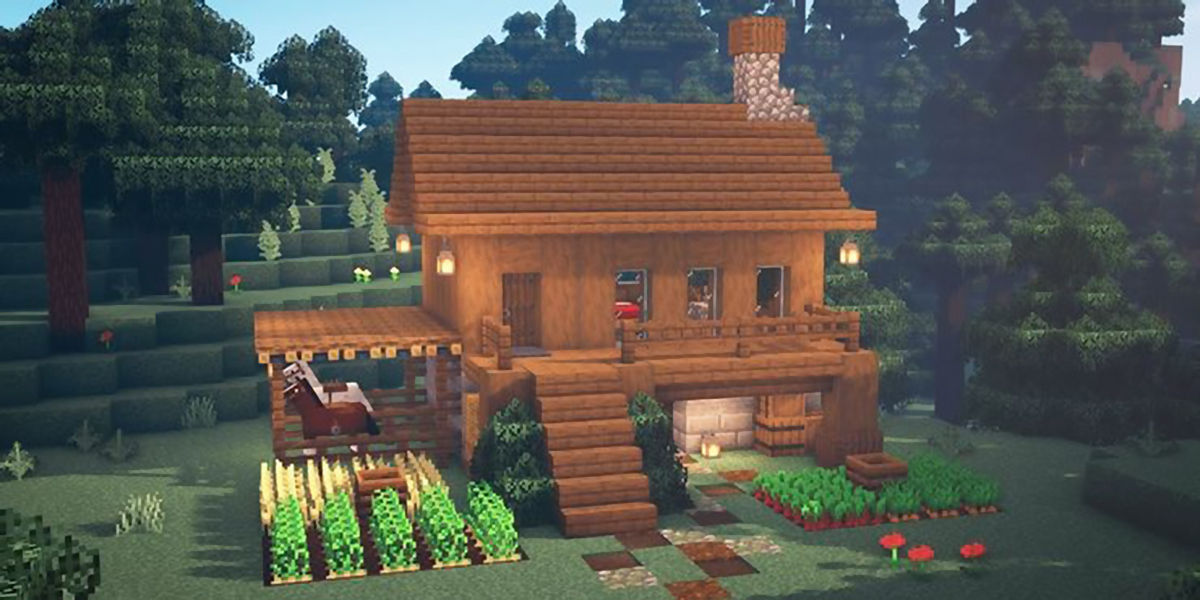 Minecraft - Best houses for beginners - House with plenty of storage space