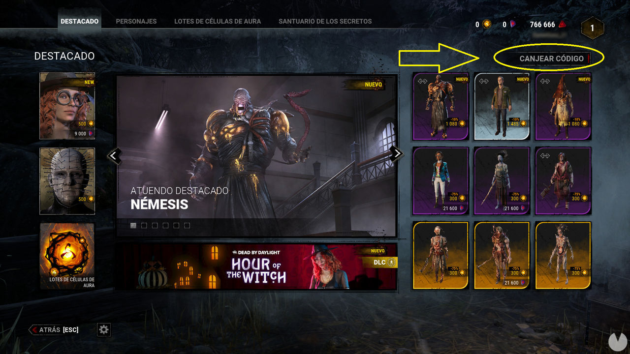 Dead by Daylight: CÓDIGOS de recompensas gratis (noviembre 2023)