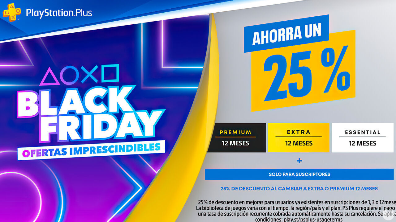 PlayStation anuncia un 25 % de descuento en Plus con motivo del Black Friday - Vandal