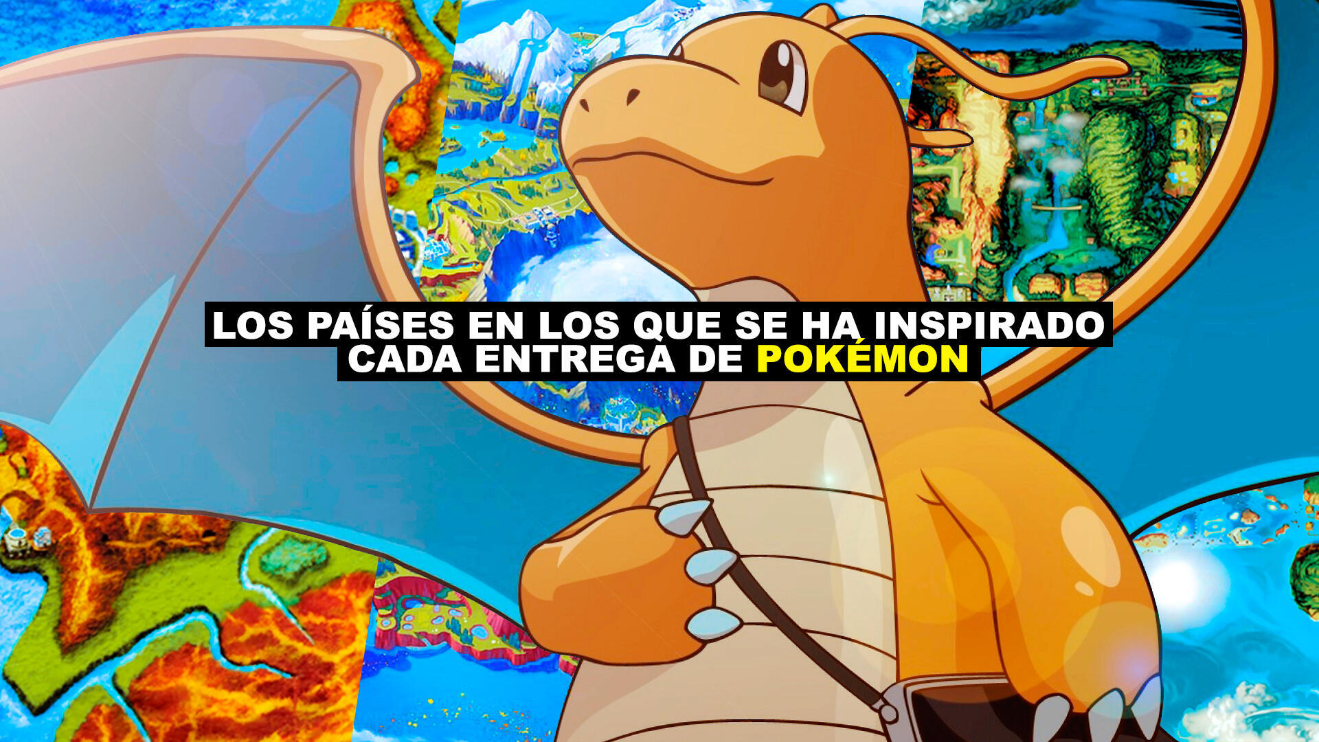 Los pases y regiones en los que se ha inspirado cada entrega de Pokmon