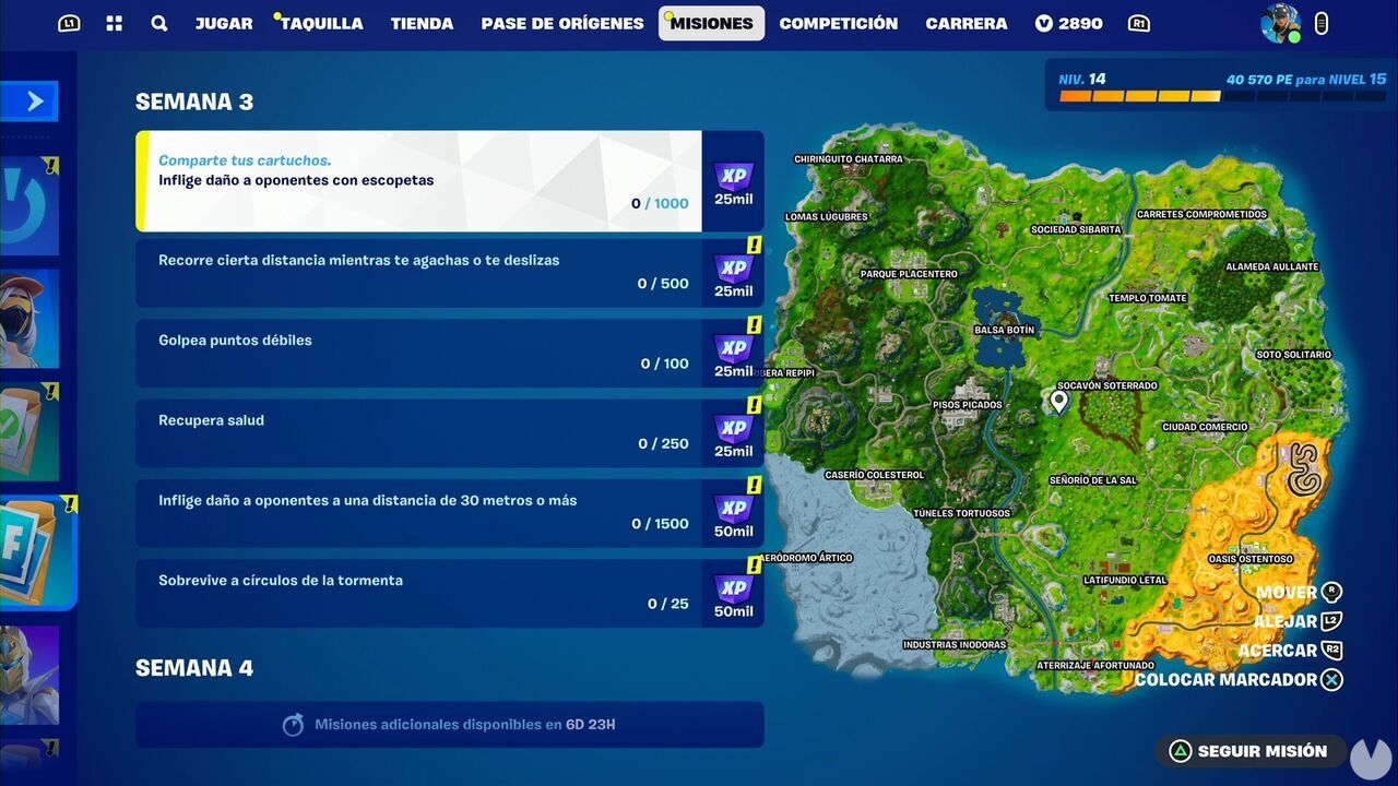 Desafíos de la Semana 3 de la Temporada: Orígenes de Fortnite