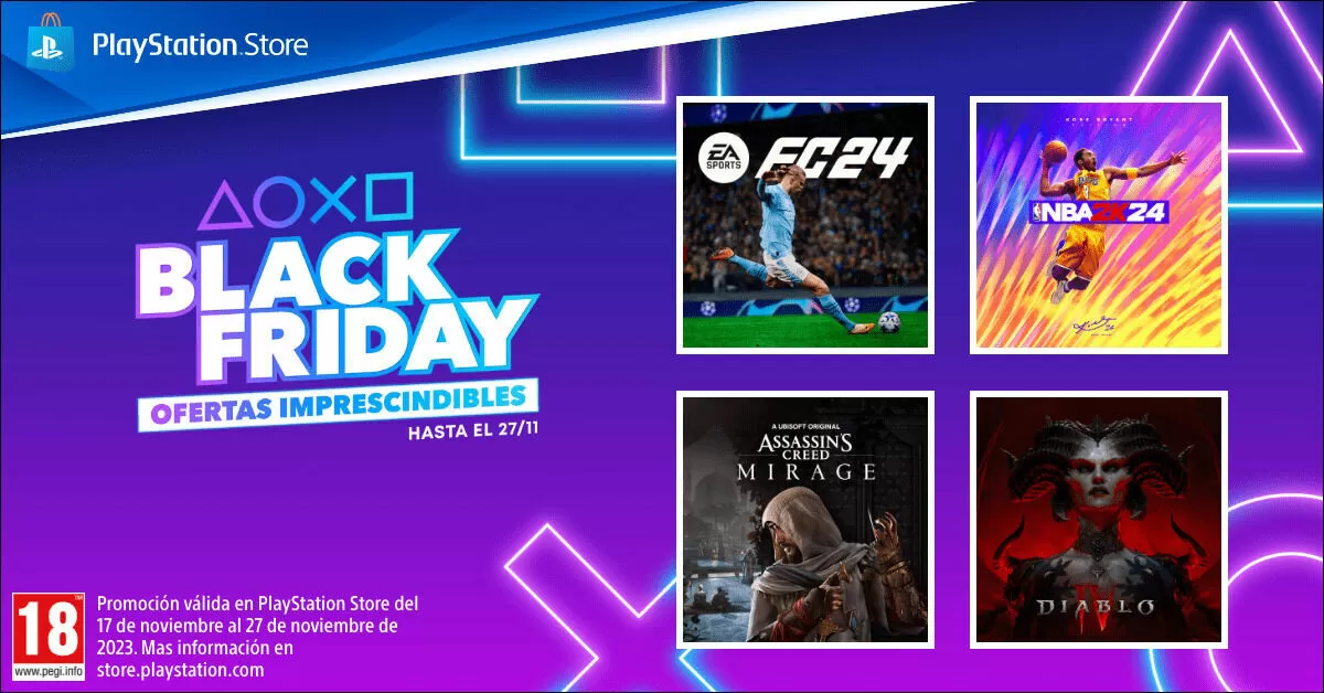 Ofertas Black Friday en PS Store: Descuentos de hasta el 70 % en juegos y  25 % en PS Plus - Vandal