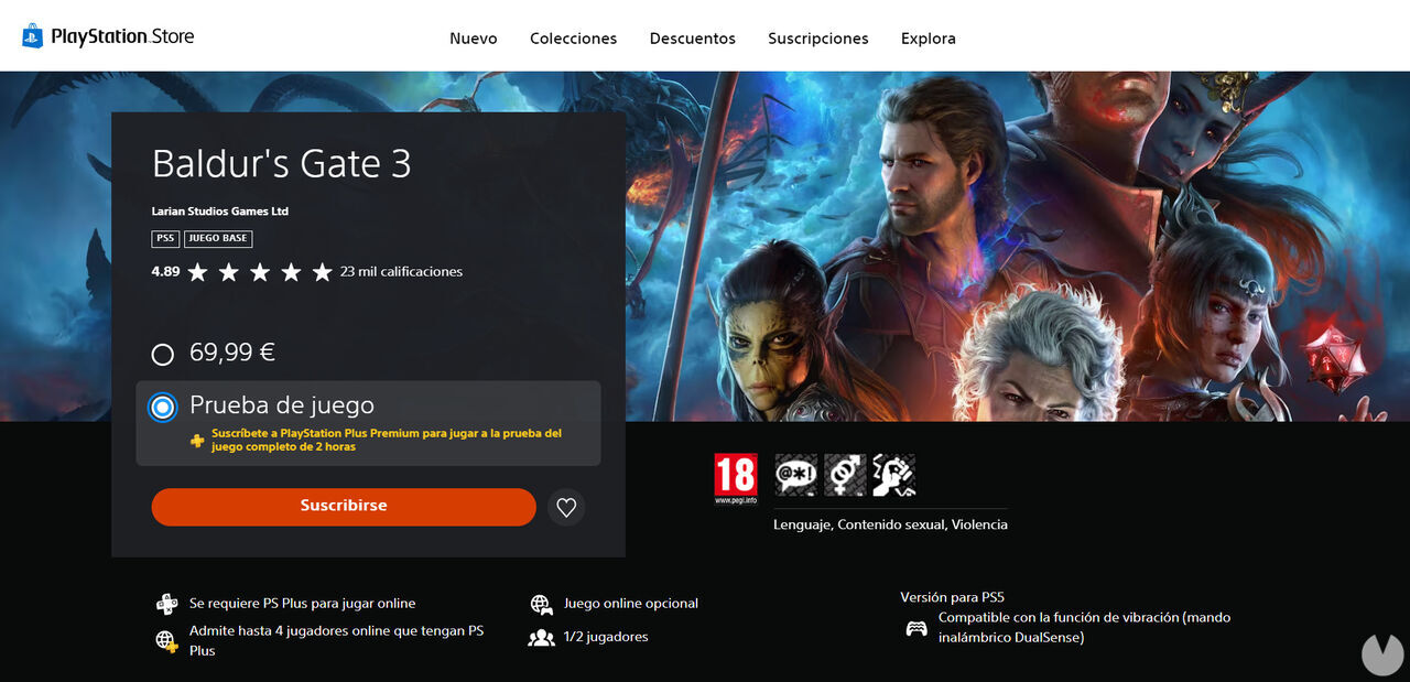 PS Plus Premium tiene dos nuevas pruebas gratuitas: Baldur\'s Gate 3 y The Lord of the Rings: Gollum. Noticias en tiempo real