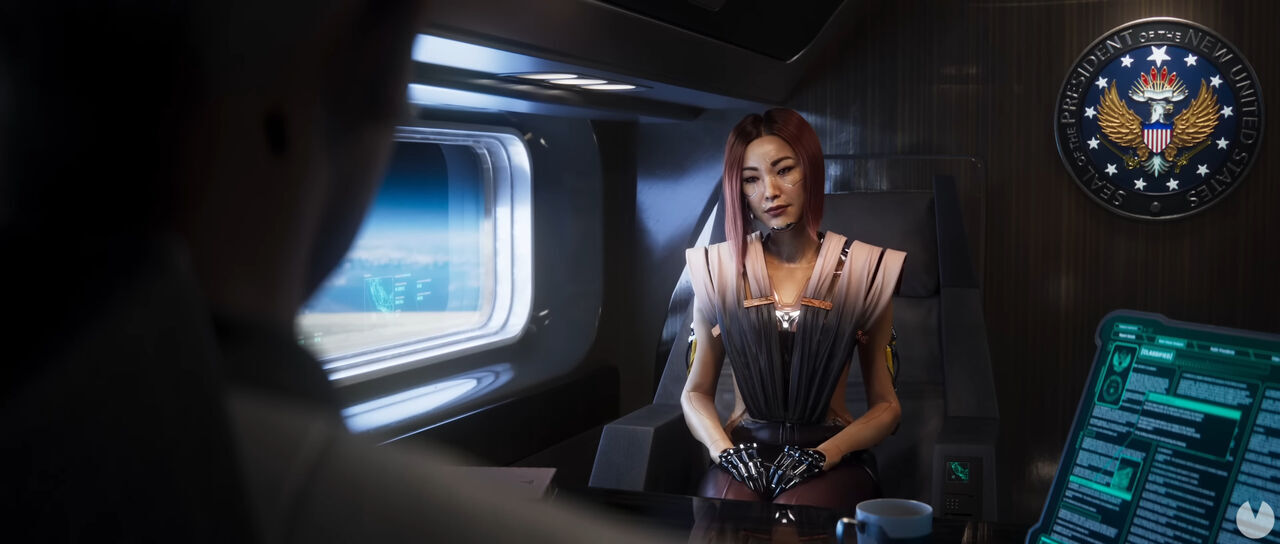 Captura de cinemática de Cyberpunk 2077: Phantom Liberty.