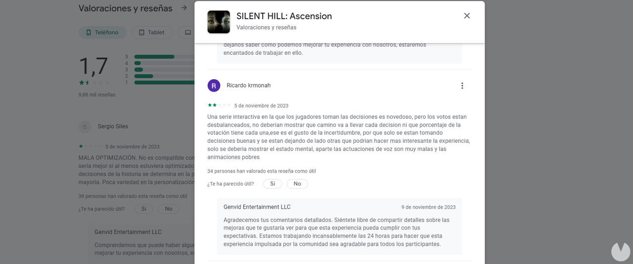 Reseñas de Silent Hill Ascension