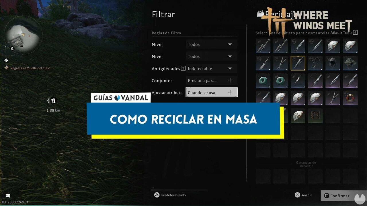 Cmo reciclar objetos en masa en Where Winds Meet - Where Winds Meet