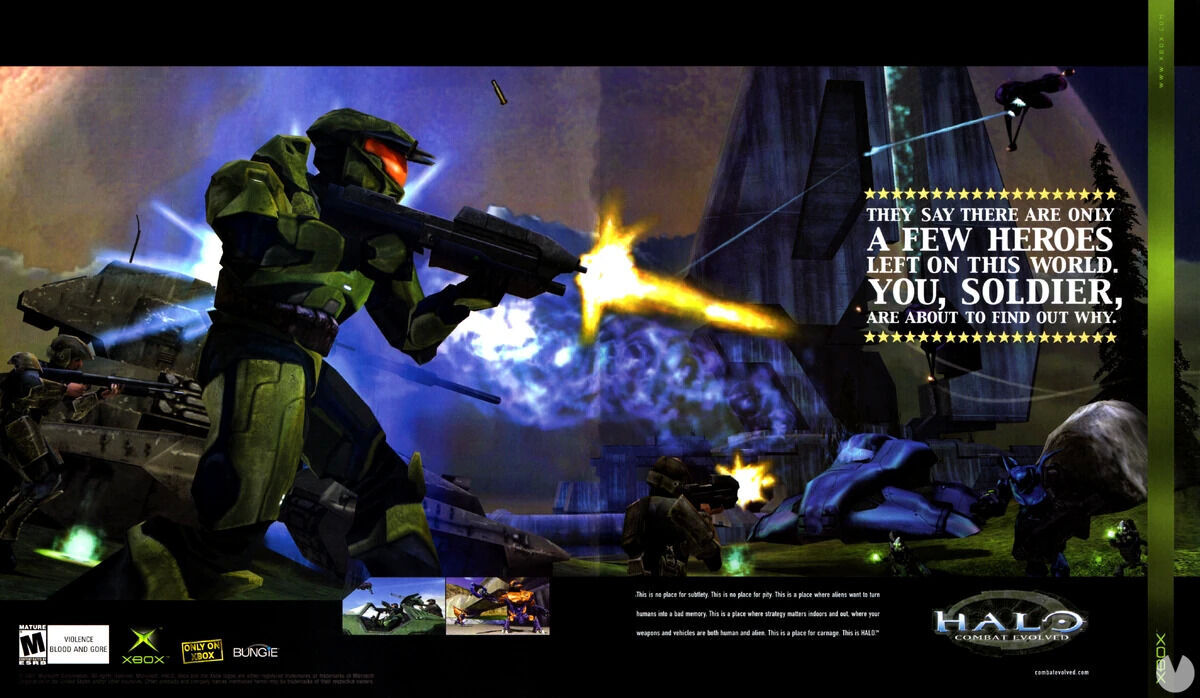 Publicidad de Halo: Combat Evolved en revistas