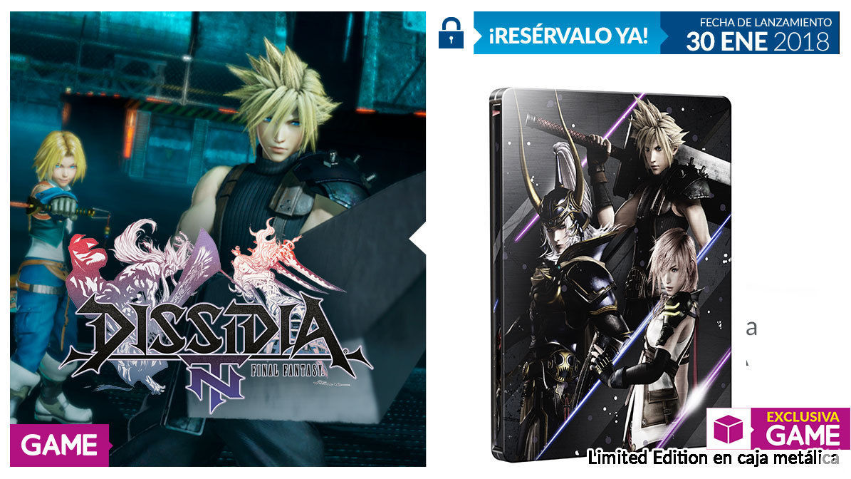 GAME venderá en exclusiva la edición limitada de Dissidia Final Fantasy NT