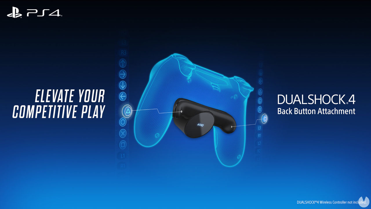 DualShock 4 estrenará un accesorio oficial en forma de botón trasero en febrero