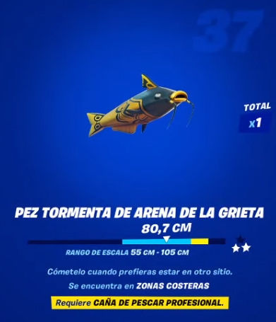 Fortnite - Pez tormenta de arena de la grieta: datos y ubicación