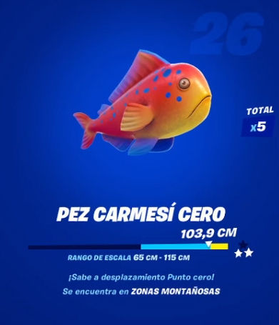 Fortnite - Pez carmesí cero: datos y ubicación