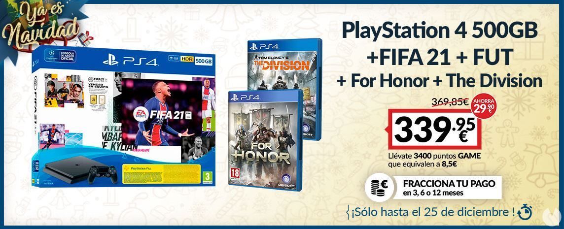 Pack de PS4 de oferta en GAME.