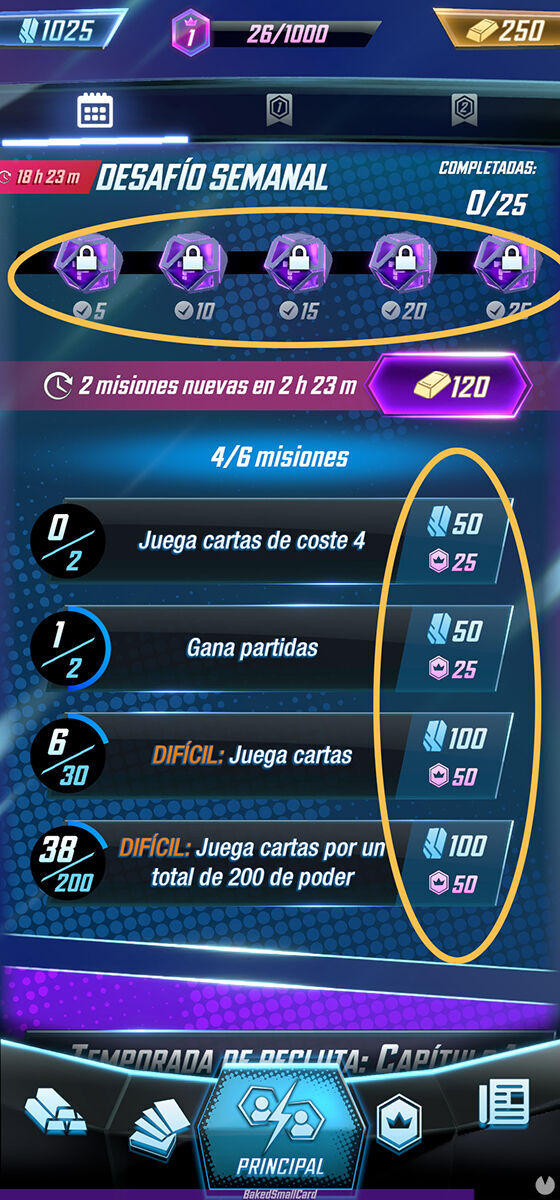 Marvel Snap - Completar misiones diarias para obtener créditos