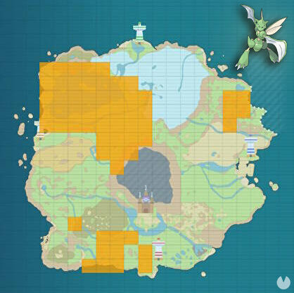 Pokémon Escarlata y Púrpura - Localizaciones de Scyther salvaje