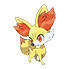Fennekin en Pokédex Arándano