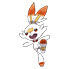 Scorbunny en Pokédex Arándano