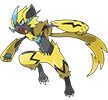 Zeraora en Pokédex del DLC Megadimensión de Leyendas Z-A