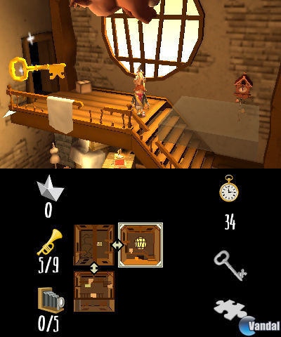 Tendremos que interactuar con los fondos y recoger diversos objetos para avanzar por los escenarios.