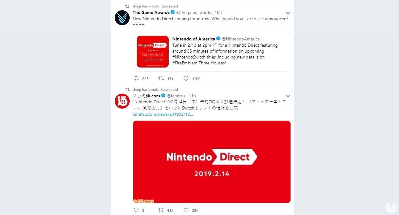 Un productor de Square Enix retuitea el Nintendo Direct y surgen rumores
