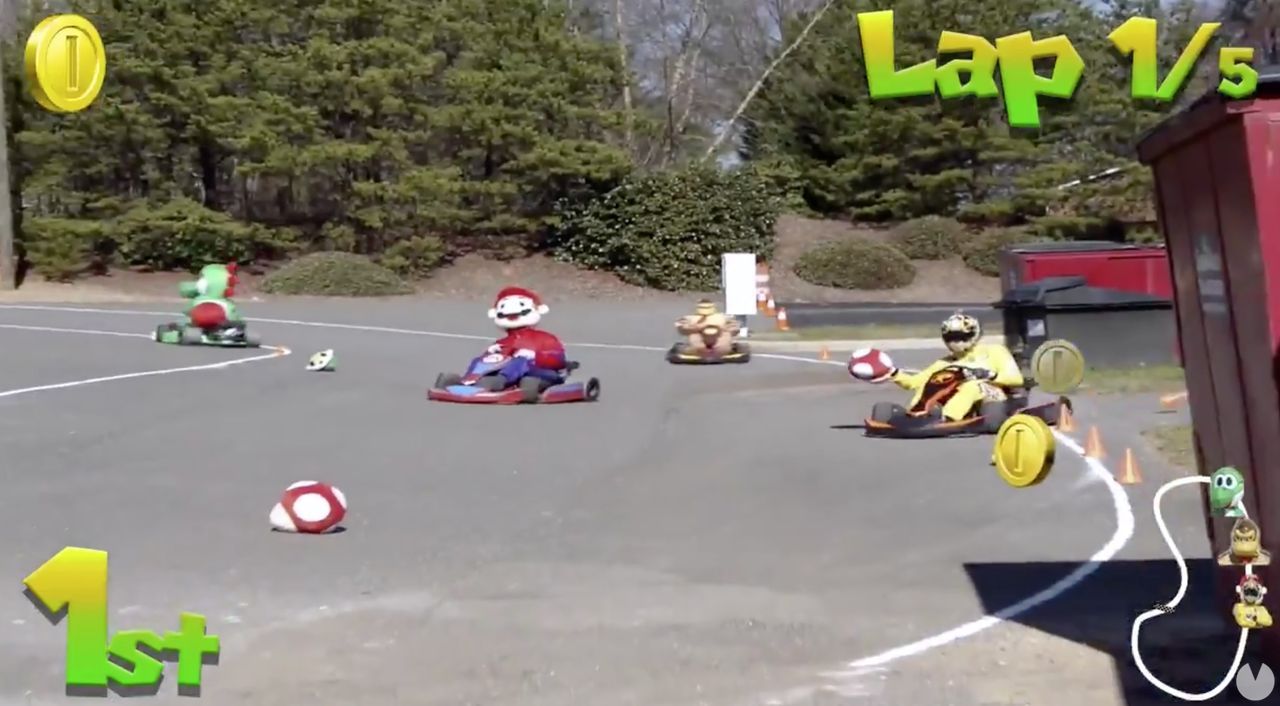 Un piloto de NASCAR crea su propia carrera de Mario Kart