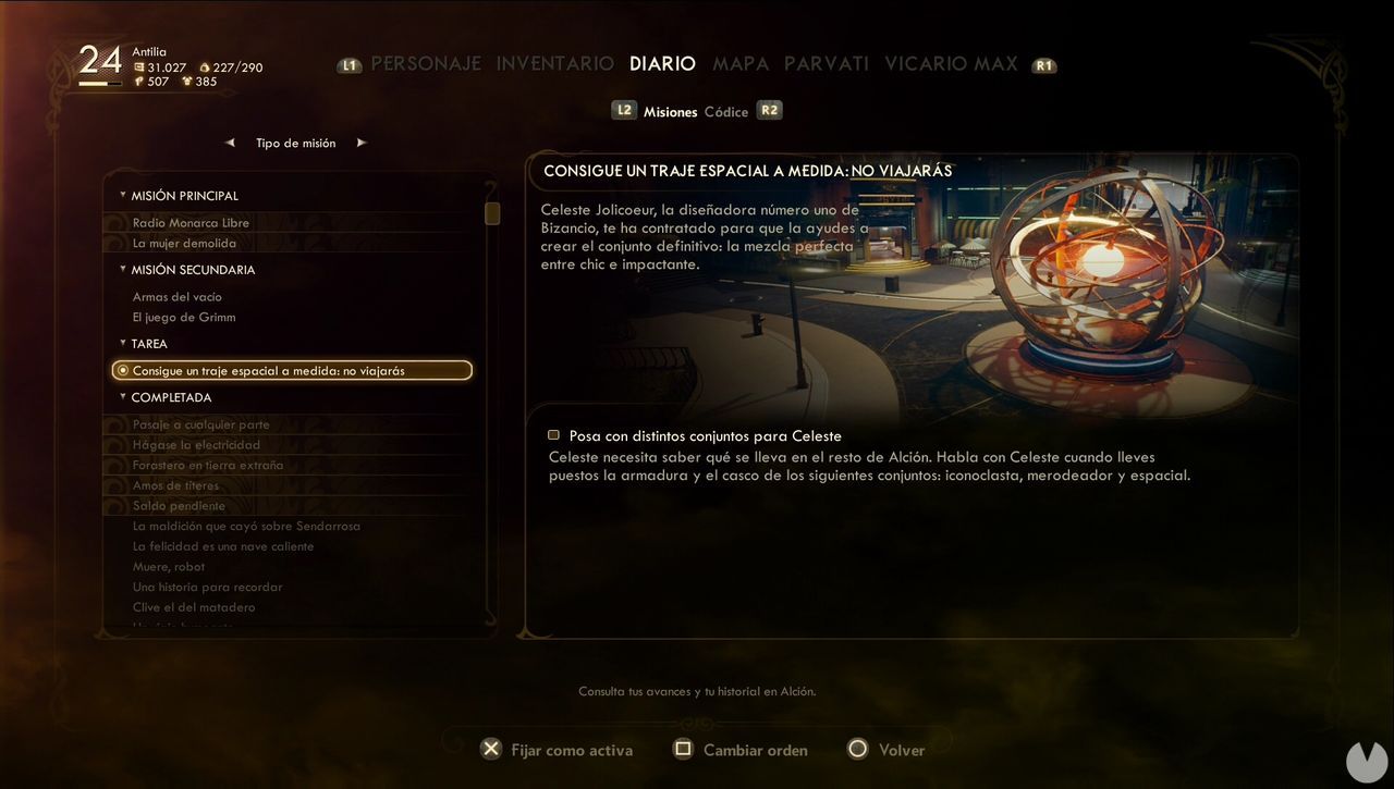 Cmo completar Consigue un traje espacial a medida: no viajars en The Outer Worlds - The Outer Worlds
