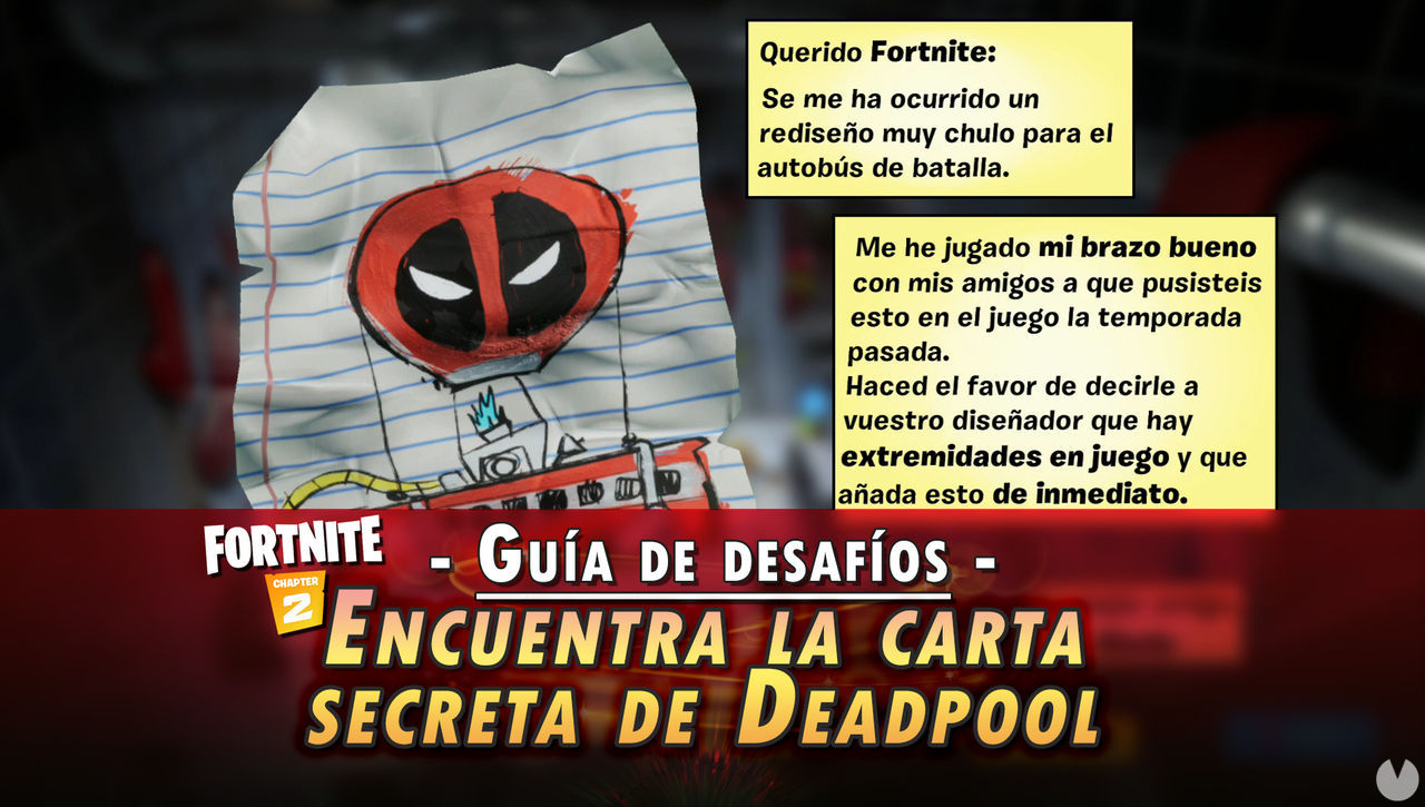 Desafo Fortnite: Encuentra la carta de Deadpool para Epic Games - SOLUCIN - Fortnite Battle Royale