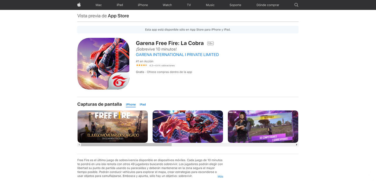 How to download Free Fire for free on iOS devices